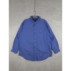 Polo Ralph Lauren Long Sleeve Button Short Men's Size 17-34 Yarmouth Blue